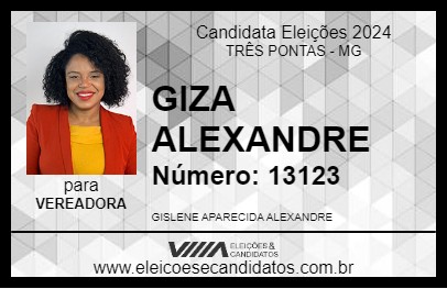 Candidato GIZA ALEXANDRE 2024 - TRÊS PONTAS - Eleições