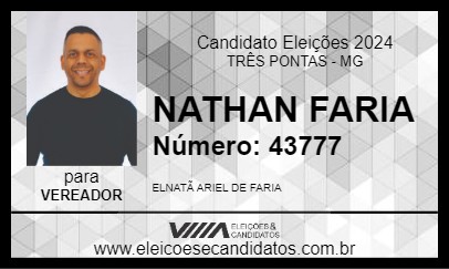 Candidato NATHAN FARIA 2024 - TRÊS PONTAS - Eleições