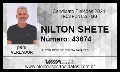 Candidato NILTON SHETE 2024 - TRÊS PONTAS - Eleições