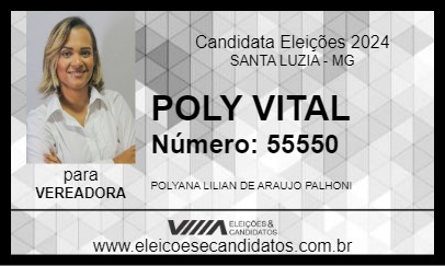 Candidato POLY DA VITAL 2024 - SANTA LUZIA - Eleições