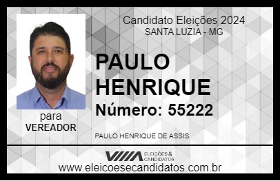 Candidato PAULO CABEÇÃO 2024 - SANTA LUZIA - Eleições