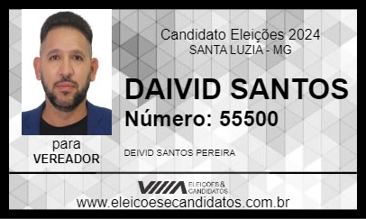 Candidato DEIVID DOS SANTOS 2024 - SANTA LUZIA - Eleições