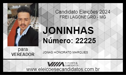 Candidato JONINHAS 2024 - FREI LAGONEGRO - Eleições