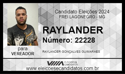 Candidato RAYLANDER 2024 - FREI LAGONEGRO - Eleições