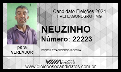 Candidato NEUZINHO 2024 - FREI LAGONEGRO - Eleições