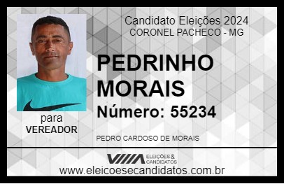 Candidato PEDRINHO MORAIS 2024 - CORONEL PACHECO - Eleições