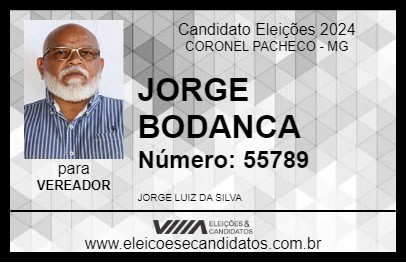 Candidato JORGE BODANCA 2024 - CORONEL PACHECO - Eleições