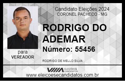 Candidato RODRIGO DO ADEMAR 2024 - CORONEL PACHECO - Eleições