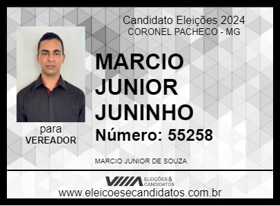 Candidato MARCIO JUNIOR JUNINHO 2024 - CORONEL PACHECO - Eleições