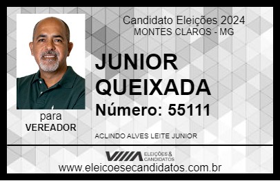 Candidato JUNIOR QUEIXADA 2024 - MONTES CLAROS - Eleições