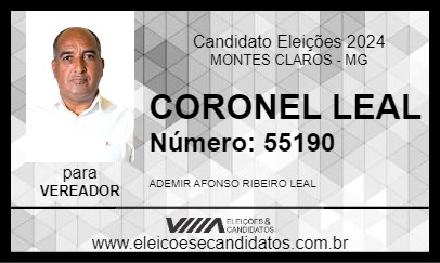 Candidato CORONEL LEAL 2024 - MONTES CLAROS - Eleições