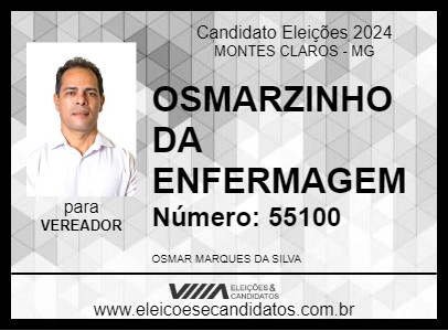 Candidato OSMARZINHO DA ENFERMAGEM 2024 - MONTES CLAROS - Eleições