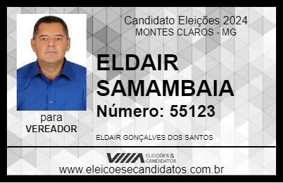 Candidato ELDAIR SAMAMBAIA 2024 - MONTES CLAROS - Eleições