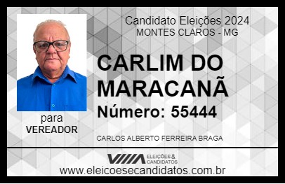 Candidato CARLIM DO MARACANÃ 2024 - MONTES CLAROS - Eleições