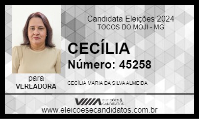 Candidato CECÍLIA 2024 - TOCOS DO MOJI - Eleições