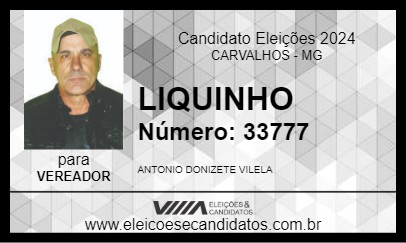 Candidato LIQUINHO 2024 - CARVALHOS - Eleições