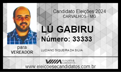 Candidato LÚ GABIRU 2024 - CARVALHOS - Eleições