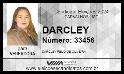 Candidato DARCLEY ESPOSA DO ALISSON 2024 - CARVALHOS - Eleições