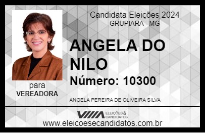 Candidato ANGELA DO NILO 2024 - GRUPIARA - Eleições