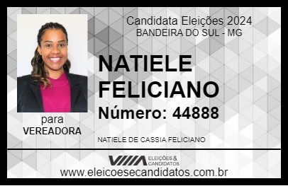 Candidato NATIELE FELICIANO 2024 - BANDEIRA DO SUL - Eleições