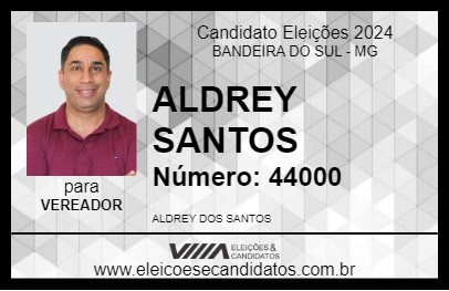 Candidato ALDREY SANTOS 2024 - BANDEIRA DO SUL - Eleições