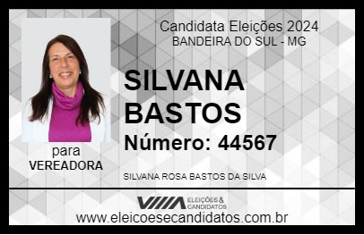 Candidato SILVANA BASTOS 2024 - BANDEIRA DO SUL - Eleições