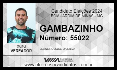 Candidato GAMBAZINHO 2024 - BOM JARDIM DE MINAS - Eleições