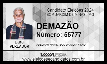 Candidato DEMAZÃO 2024 - BOM JARDIM DE MINAS - Eleições