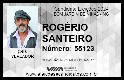 Candidato ROGÉRIO SANTEIRO 2024 - BOM JARDIM DE MINAS - Eleições