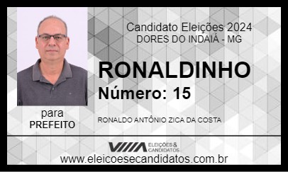 Candidato RONALDINHO 2024 - DORES DO INDAIÁ - Eleições