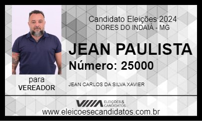 Candidato JEAN PAULISTA 2024 - DORES DO INDAIÁ - Eleições