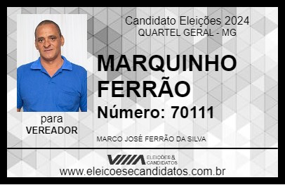 Candidato MARQUINHO FERRÃO 2024 - QUARTEL GERAL - Eleições