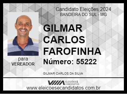 Candidato GILMAR CARLOS FAROFINHA 2024 - BANDEIRA DO SUL - Eleições