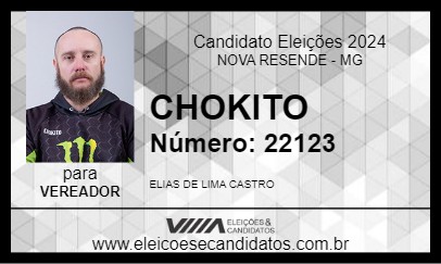 Candidato CHOKITO 2024 - NOVA RESENDE - Eleições