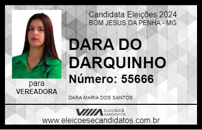 Candidato DARA DO DARQUINHO 2024 - BOM JESUS DA PENHA - Eleições