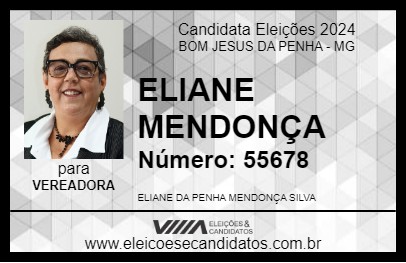 Candidato ELIANE MENDONÇA 2024 - BOM JESUS DA PENHA - Eleições