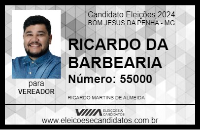 Candidato RICARDO DA BARBEARIA 2024 - BOM JESUS DA PENHA - Eleições