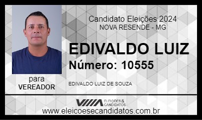 Candidato EDIVALDO LUIZ 2024 - NOVA RESENDE - Eleições