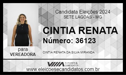 Candidato CINTIA RENATA 2024 - SETE LAGOAS - Eleições