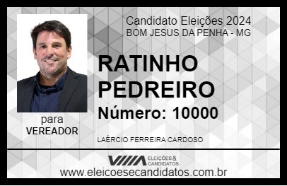 Candidato RATINHO PEDREIRO 2024 - BOM JESUS DA PENHA - Eleições