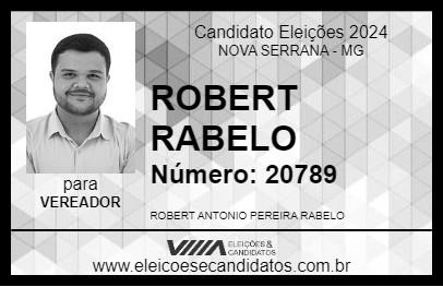 Candidato ROBERT RABELO 2024 - NOVA SERRANA - Eleições