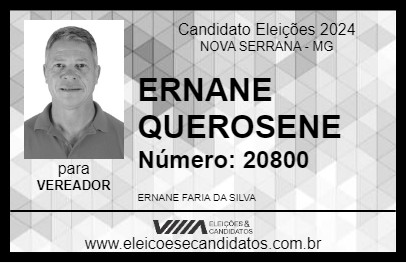 Candidato ERNANE QUEROSENE 2024 - NOVA SERRANA - Eleições