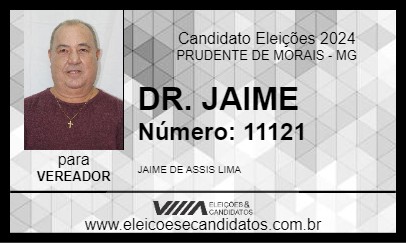 Candidato DR. JAIME 2024 - PRUDENTE DE MORAIS - Eleições