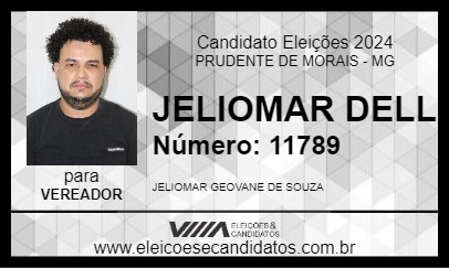 Candidato JELIOMAR DELL 2024 - PRUDENTE DE MORAIS - Eleições