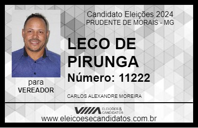 Candidato LECO DE PIRUNGA 2024 - PRUDENTE DE MORAIS - Eleições