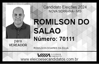 Candidato ROMILSON DO SALAO 2024 - NOVA SERRANA - Eleições