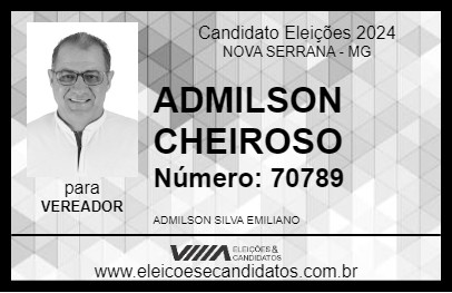 Candidato ADMILSON CHEIROSO 2024 - NOVA SERRANA - Eleições