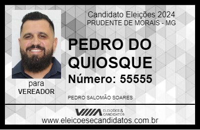 Candidato PEDRO DO QUIOSQUE 2024 - PRUDENTE DE MORAIS - Eleições