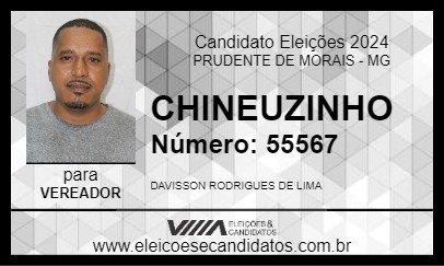 Candidato CHINEUZINHO 2024 - PRUDENTE DE MORAIS - Eleições