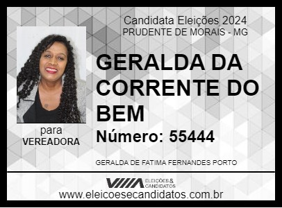 Candidato GERALDA DA CORRENTE DO BEM 2024 - PRUDENTE DE MORAIS - Eleições